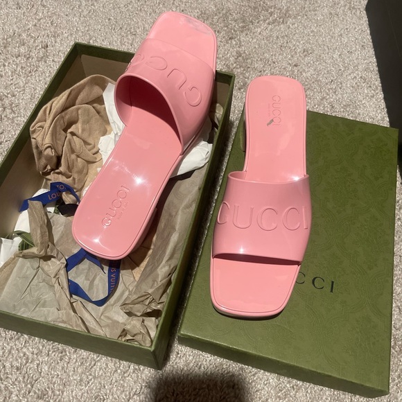 Authentic Gucci rubber platform sandals 41 - Picture 1 of 5